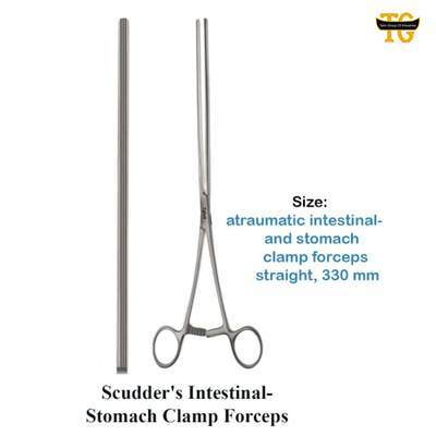 Scudder's Intestinal-Stomach Clamp Forceps, surgical instruments, TGI's own catalog photograph