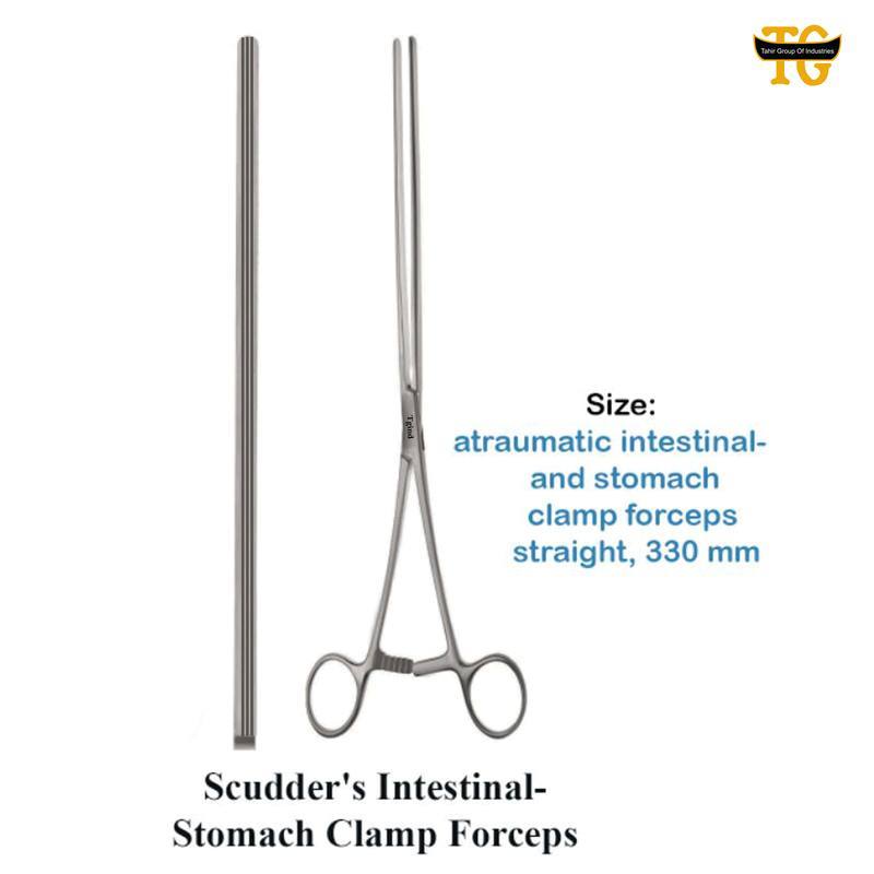 Scudder's Intestinal-Stomach Clamp Forceps, surgical instruments, TGI's own catalog photograph