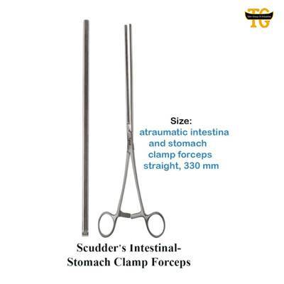 Scudder's Intestinal-Stomach Clamp Forceps, surgical instruments, TGI's own catalog photograph
