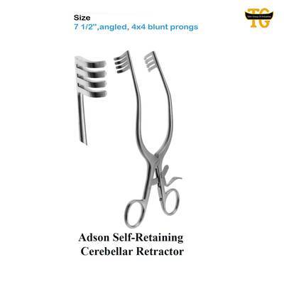 Adson Self-Retaining Cerebellar Retractor, surgical instruments, TGI's own catalog photograph