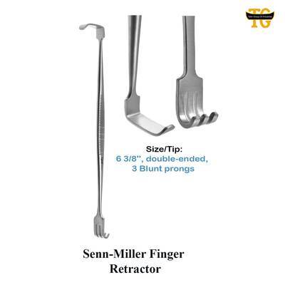 Senn-Miller Finger Retractor, surgical instruments, TGI's own catalog photograph