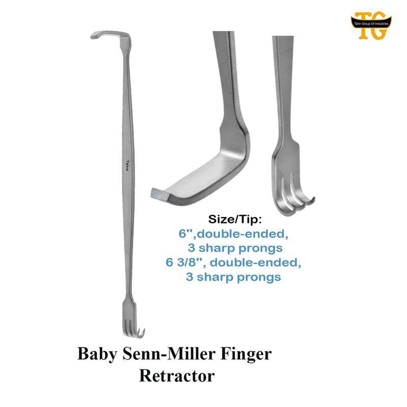 Baby Senn-Miller Finger Retractor, surgical instruments, TGI's own catalog photograph