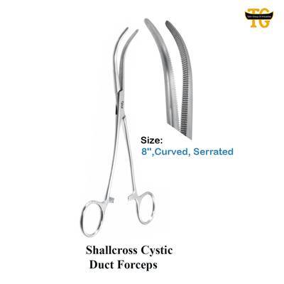 Shallcross Cystic Duct Forceps, surgical instruments, TGI's own catalog photograph