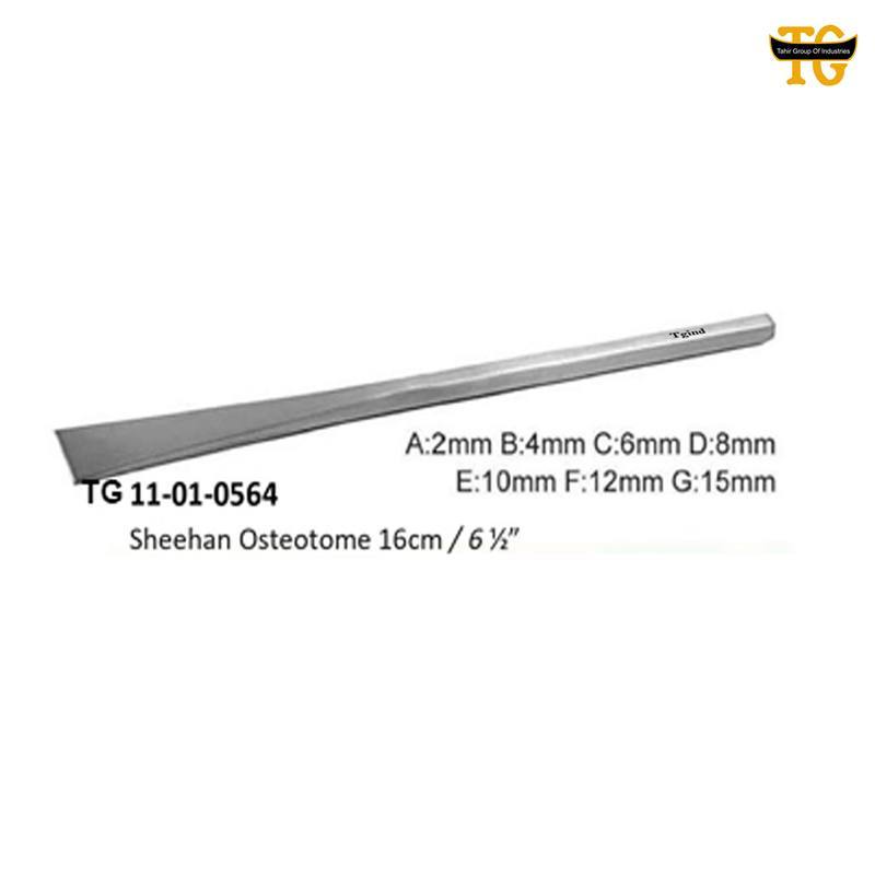 Sheehan Osteotome, orthopedic instruments, TGI's own catalog photograph
