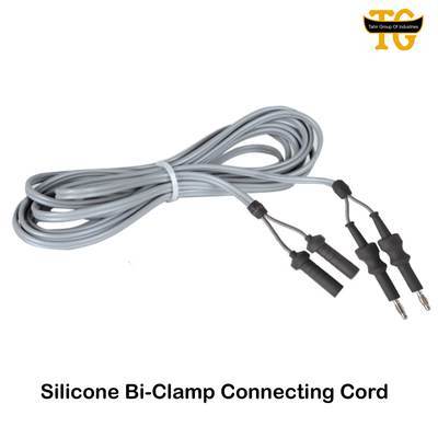 Silicone Bi-Clamp Connecting Cord, electrosurgical instruments, TGI's own catalog photograph
