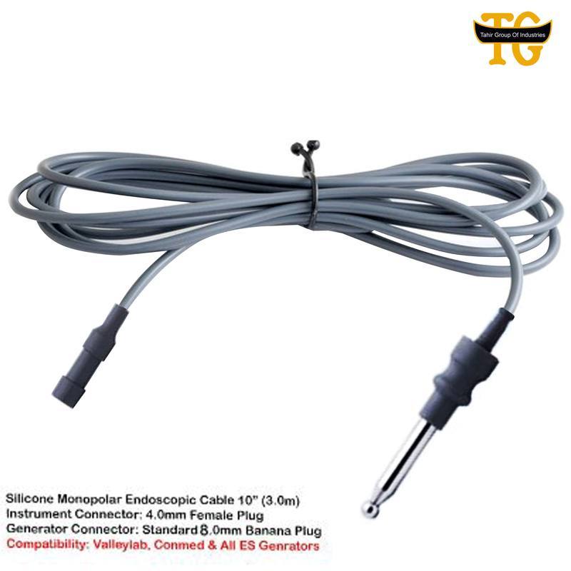 Silicone Monopolar Cable, electrosurgical instruments, TGI's own catalog photograph