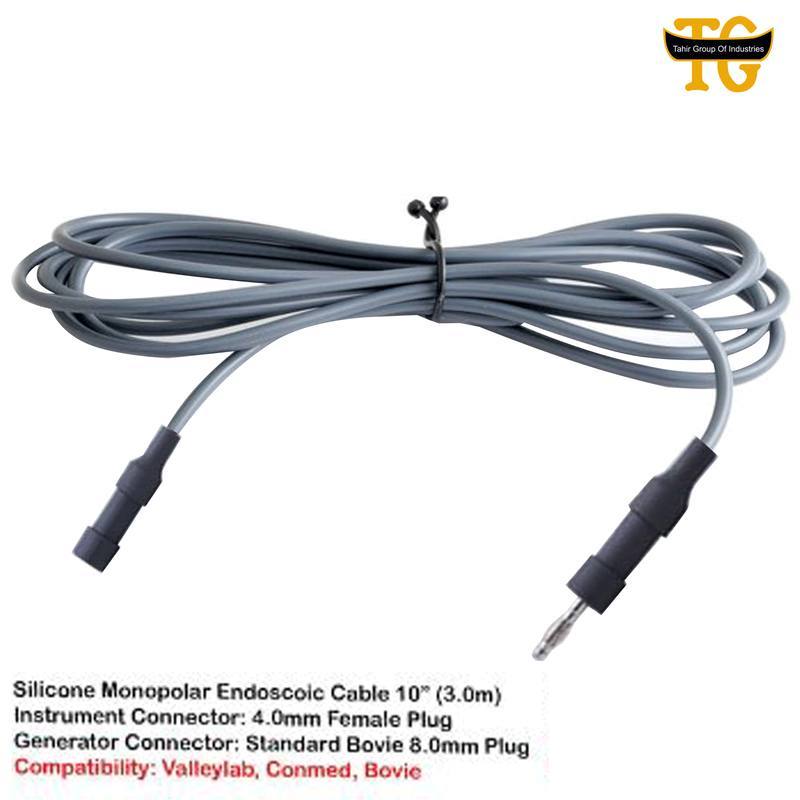 Silicone Monopolar Cable, electrosurgical instruments, TGI's own catalog photograph