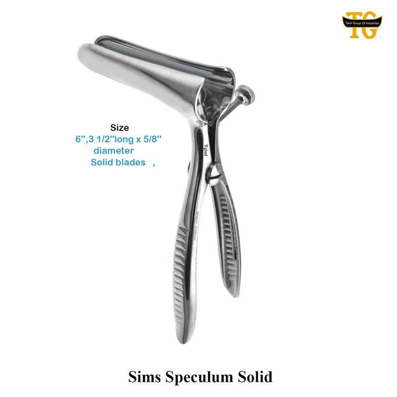Sims Solid Speculum, surgical instruments, TGI's own catalog photograph