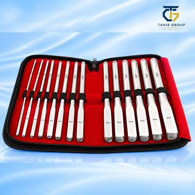 Single Ended Hegar Dilator Set with Case, gynecology instruments, TGI's own catalog photograph