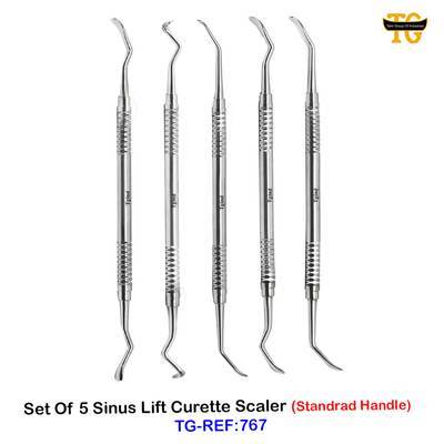 Sinus Lift Curette Set, dental instruments, TGI's own catalog photograph
