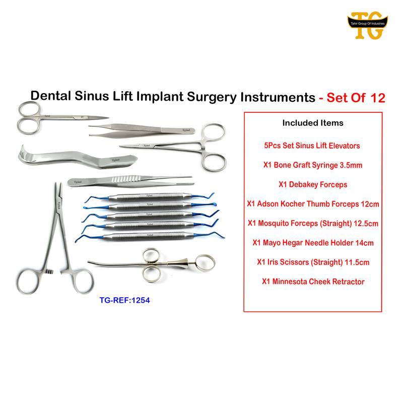 Dental Sinus Lift Implant Surgery Instruments, dental instruments, TGI's own catalog photograph