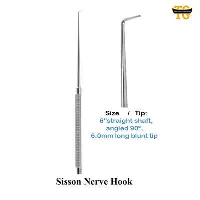 Sisson Nerve Hook, surgical instruments, TGI's own catalog photograph
