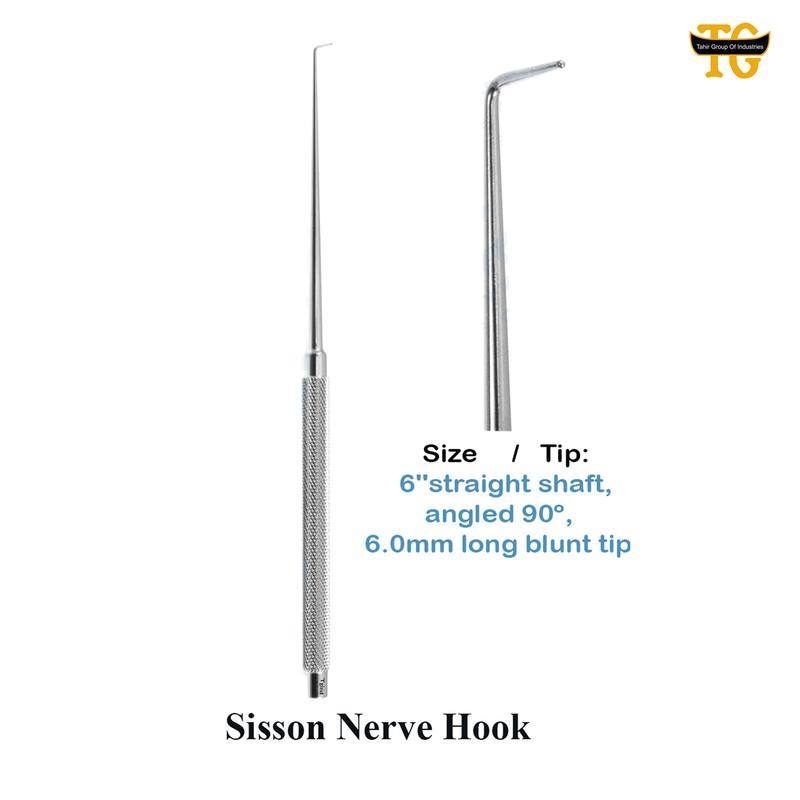 Sisson Nerve Hook, surgical instruments, TGI's own catalog photograph