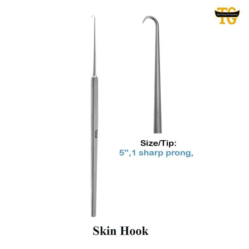 Skin Hook, surgical instruments, TGI's own catalog photograph