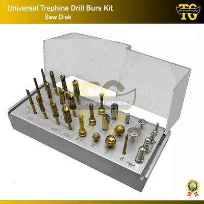 Special Implant Universal Burs Trephine Drill Kit, TGI's own catalogue photograph