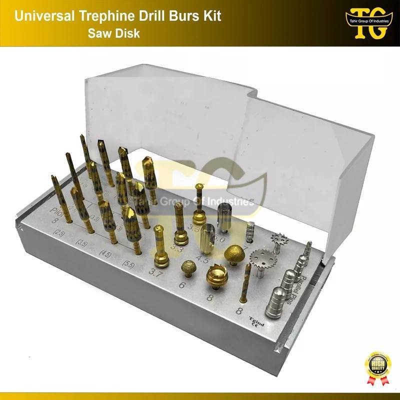 Special Implant Universal Burs Trephine Drill Kit, dental implant kits, TGI's own catalog photograph