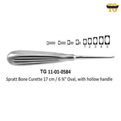 Spratt Bone Curette, orthopedic instruments, TGI's own catalog photograph