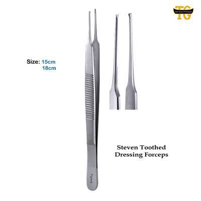 Steven Tooth Forceps, surgical instruments, TGI's own catalog photograph