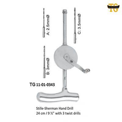 Stille Sherman Hand Drill, orthopedic instruments, TGI's own catalog photograph