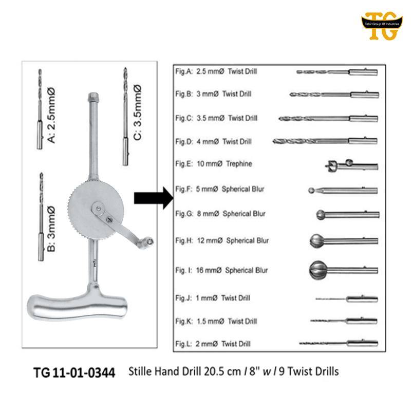 Stille Hand Drill, orthopedic instruments, TGI's own catalog photograph