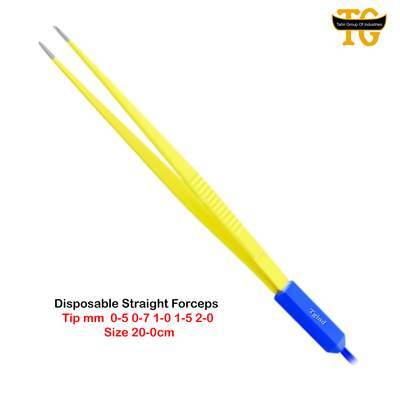 Disposable Straight Forceps, electrosurgical instruments, TGI's own catalog photograph