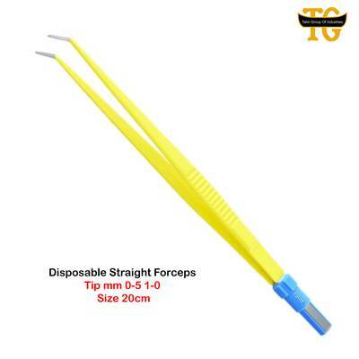Straight Forceps Angled, electrosurgical instruments, TGI's own catalog photograph