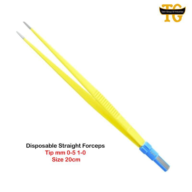 Disposable Straight Forceps, electrosurgical instruments, TGI's own catalog photograph