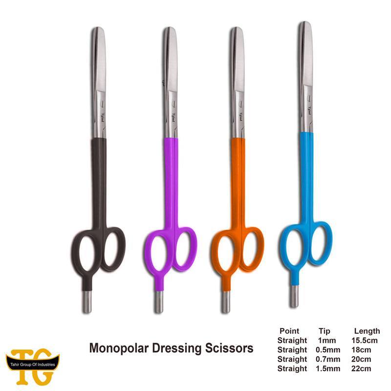 Surgical Dressing Scissors, electrosurgical instruments, TGI's own catalog photograph