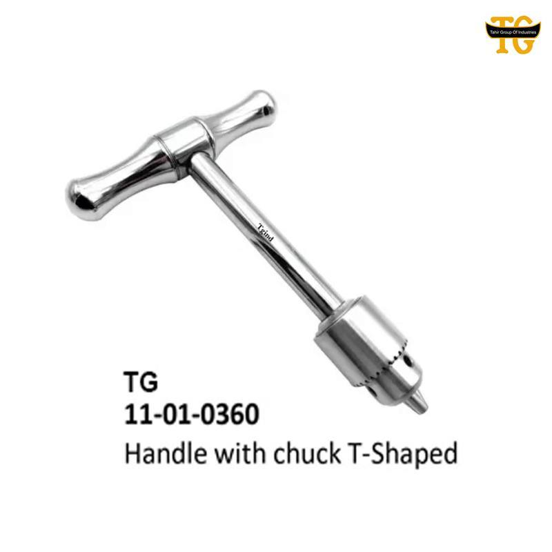 Handle with chuck T-Shaped, orthopedic instruments, TGI's own catalog photograph