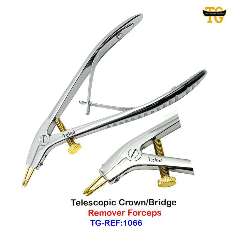 Telescopic Crown/Bridge Remover Forceps, dental instruments, TGI's own catalog photograph