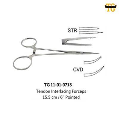 Tendon Interlacing Forceps, orthopedic instruments, TGI's own catalog photograph