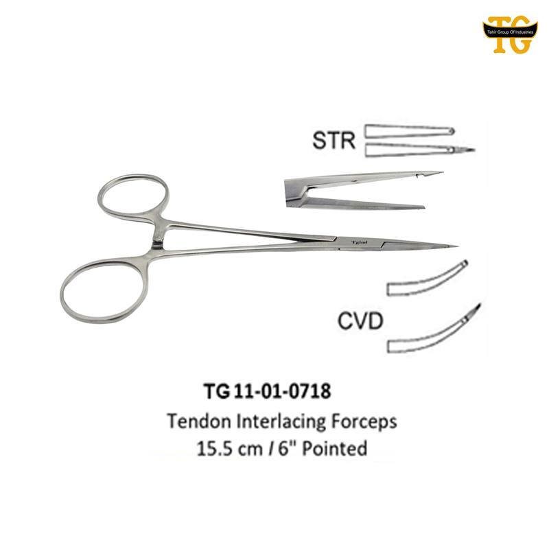 Tendon Interlacing Forceps, orthopedic instruments, TGI's own catalog photograph