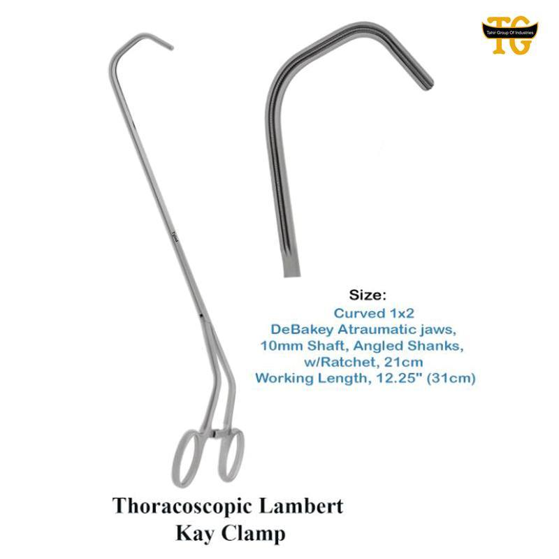Thoracoscopic Lambert Clamp, surgical instruments, TGI's own catalog photograph