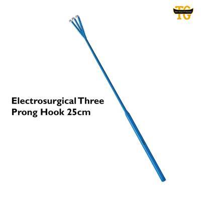 Electrosurgical Three Prong Hook, electrosurgical instruments, TGI's own catalog photograph