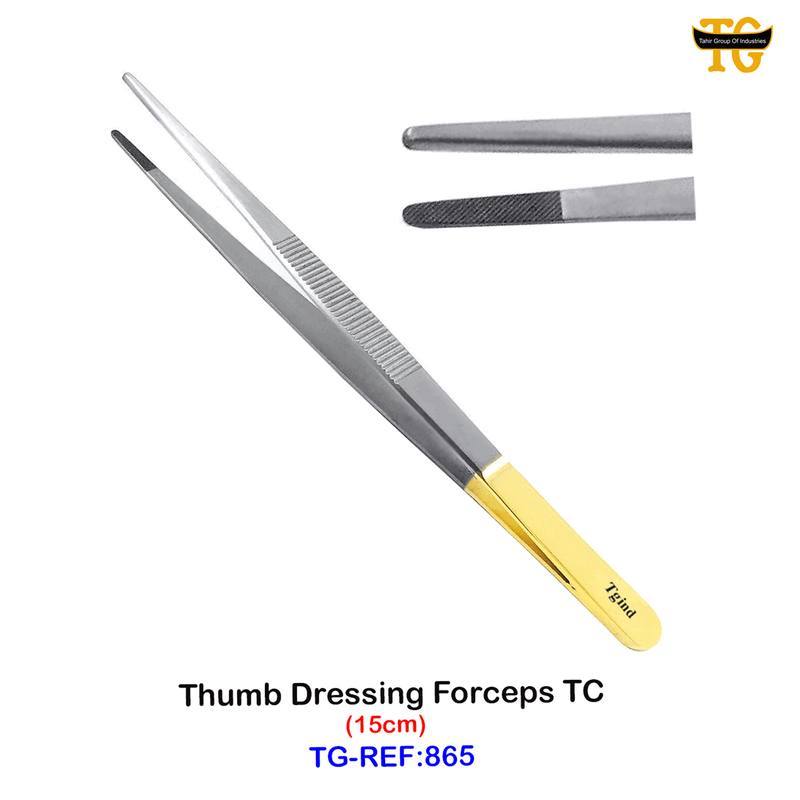 Thumb Dressing Tweezer, dental instruments, TGI's own catalog photograph