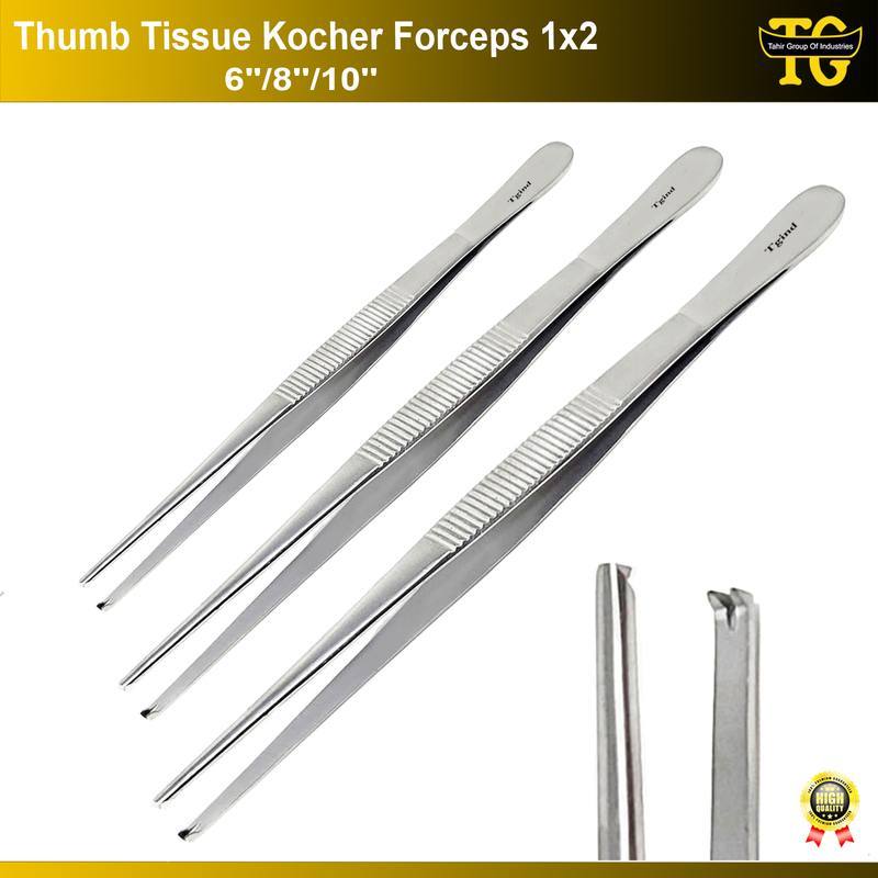 Thumb Tissue Forceps, surgical instruments, TGI's own catalog photograph