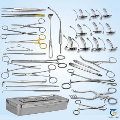Tracheostomy Surgery Set, ENT instruments, TGI's own catalog photograph