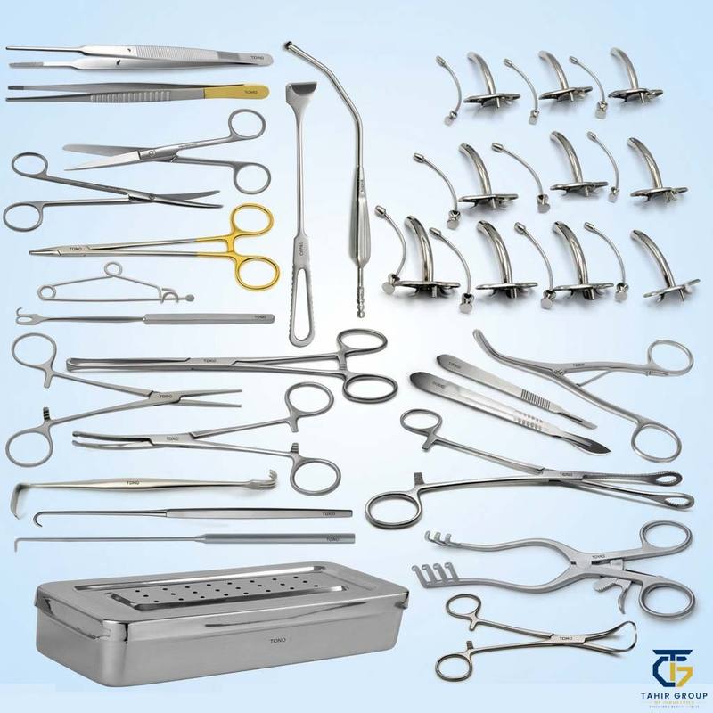Tracheostomy Surgery Set, ENT instruments, TGI's own catalog photograph