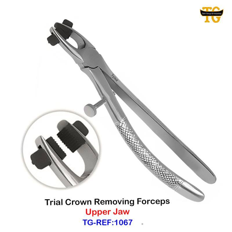 Trial Crown Removing Forceps, dental instruments, TGI's own catalog photograph
