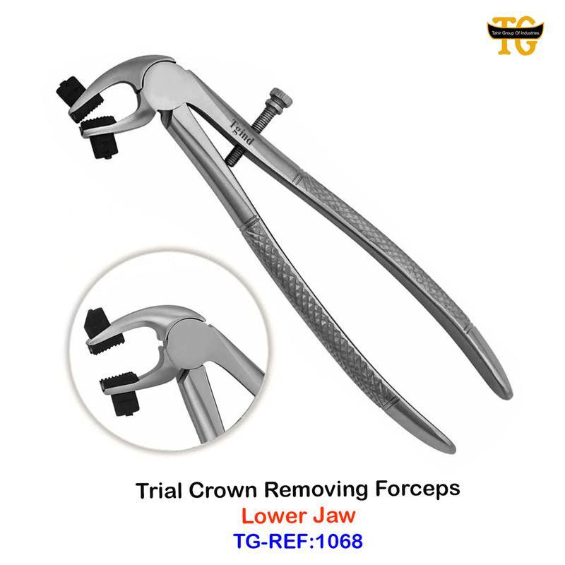 Trial Crown Removing Forceps, dental instruments, TGI's own catalog photograph