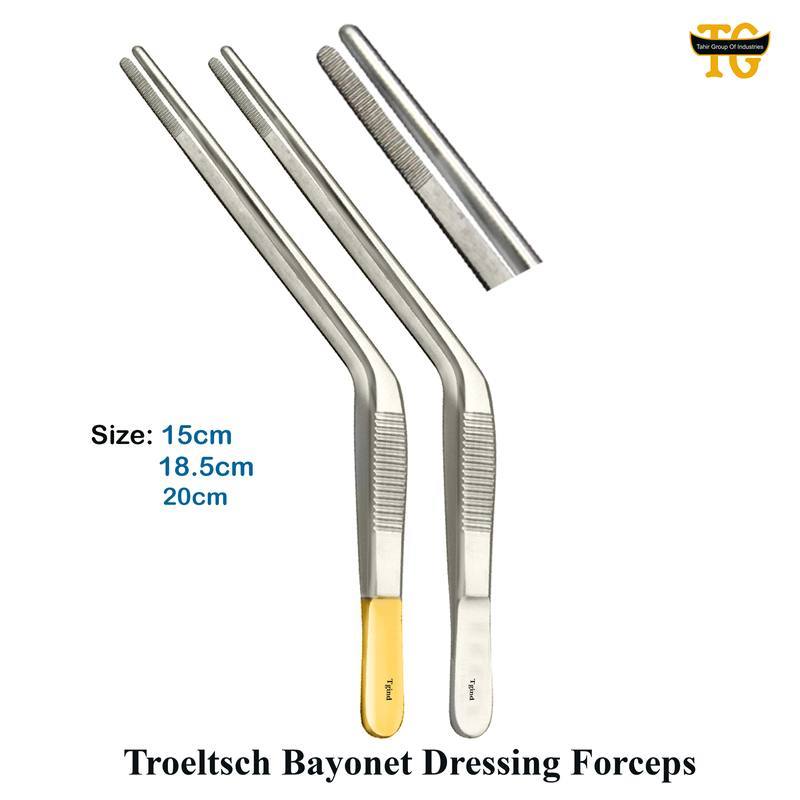 Troeltsch Bayonet Forceps, surgical instruments, TGI's own catalog photograph