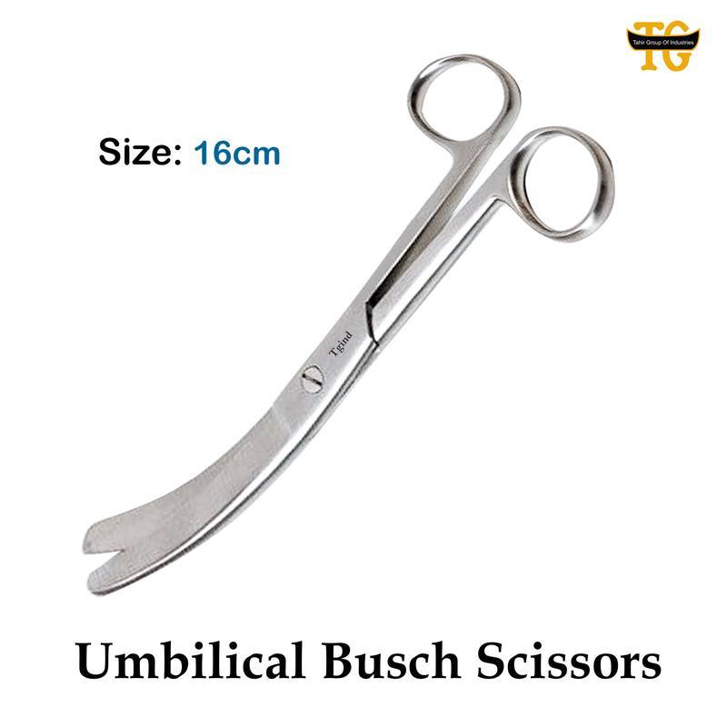 Umbilical Busch Scissors, surgical instruments, TGI's own catalog photograph