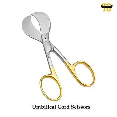 Umbilical Cord Scissors TC, surgical instruments, TGI's own catalog photograph