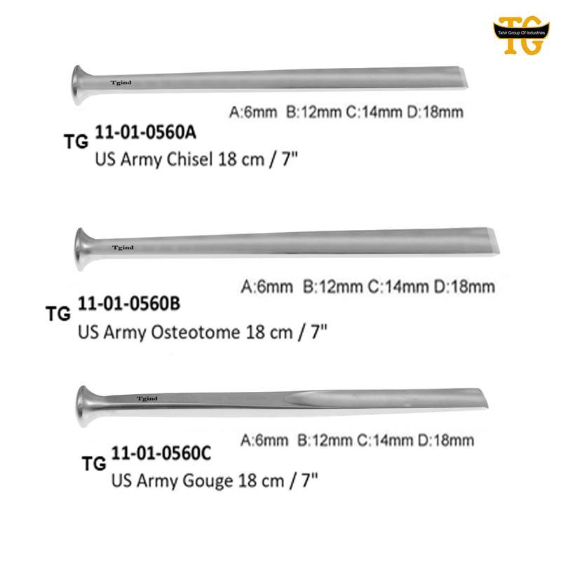 Us Army Gouge, orthopedic instruments, TGI's own catalog photograph
