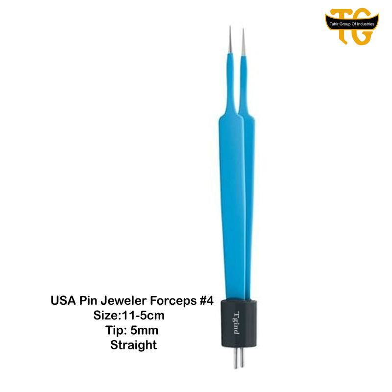 USA Pin Jeweler Forceps No. 4, electrosurgical instruments, TGI's own catalog photograph