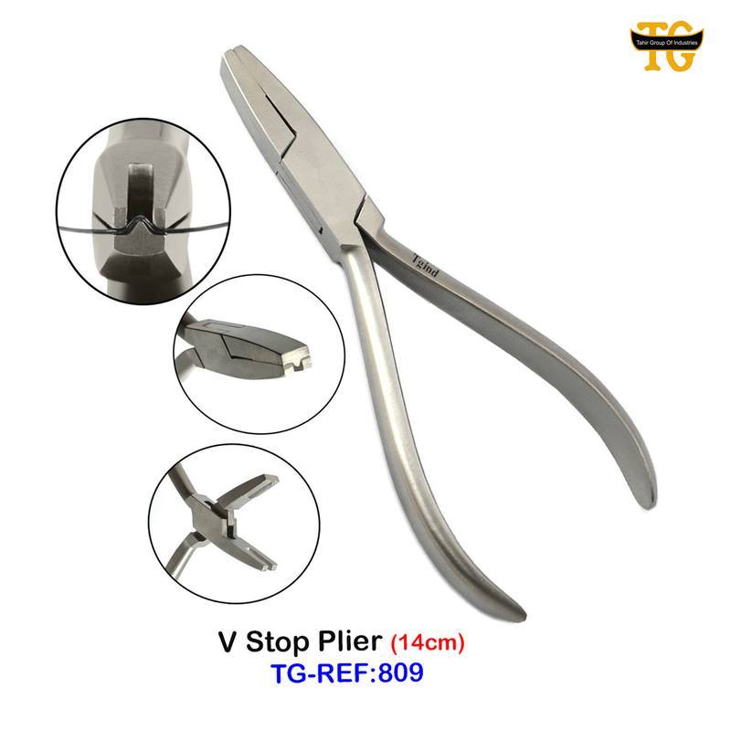 V-Stop Plier, dental instruments, TGI's own catalog photograph
