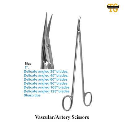 Vascular Artery Scissors, surgical instruments, TGI's own catalog photograph