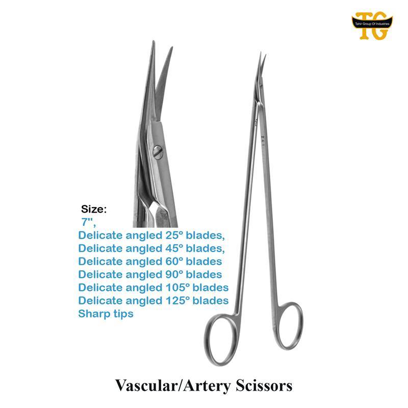 Vascular Artery Scissors, surgical instruments, TGI's own catalog photograph