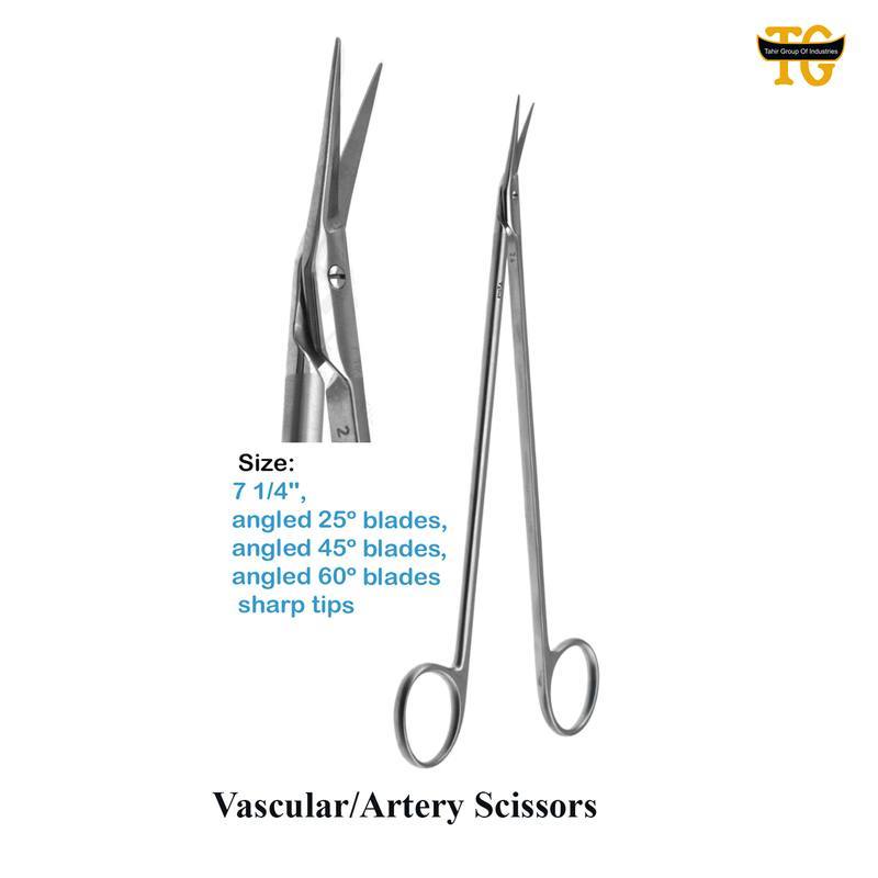 Vascular Artery Scissors, surgical instruments, TGI's own catalog photograph