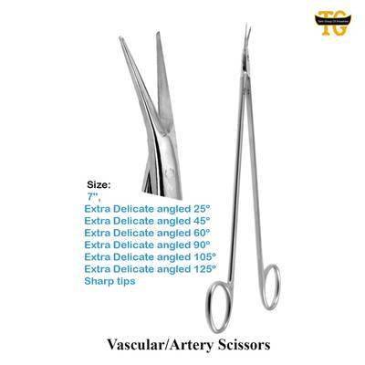 Vascular Artery Scissors, surgical instruments, TGI's own catalog photograph